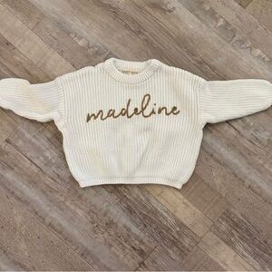 “Madeline” White Sweater